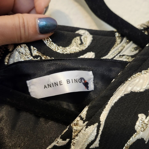 Anine Bing Brocade Foil Mini Dress - Picture 13 of 13